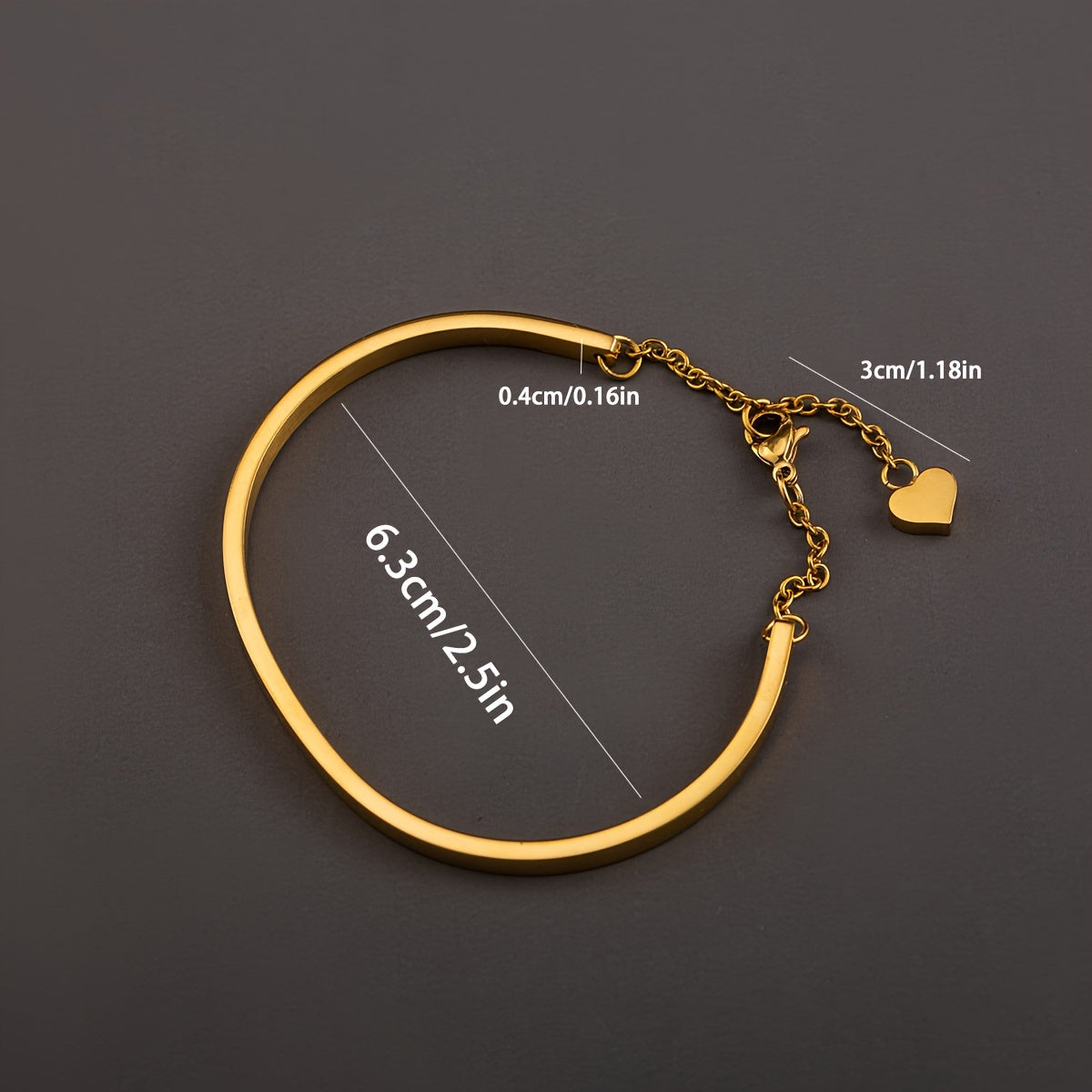 Minimalist Stainless Steel Plated Heart Pendant