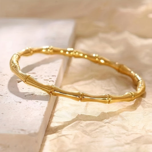 A Stylish Bamboo Joint Bracelet Made Of Stainless Steel