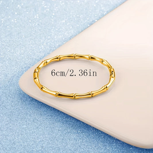 A Stylish Bamboo Joint Bracelet Made Of Stainless Steel