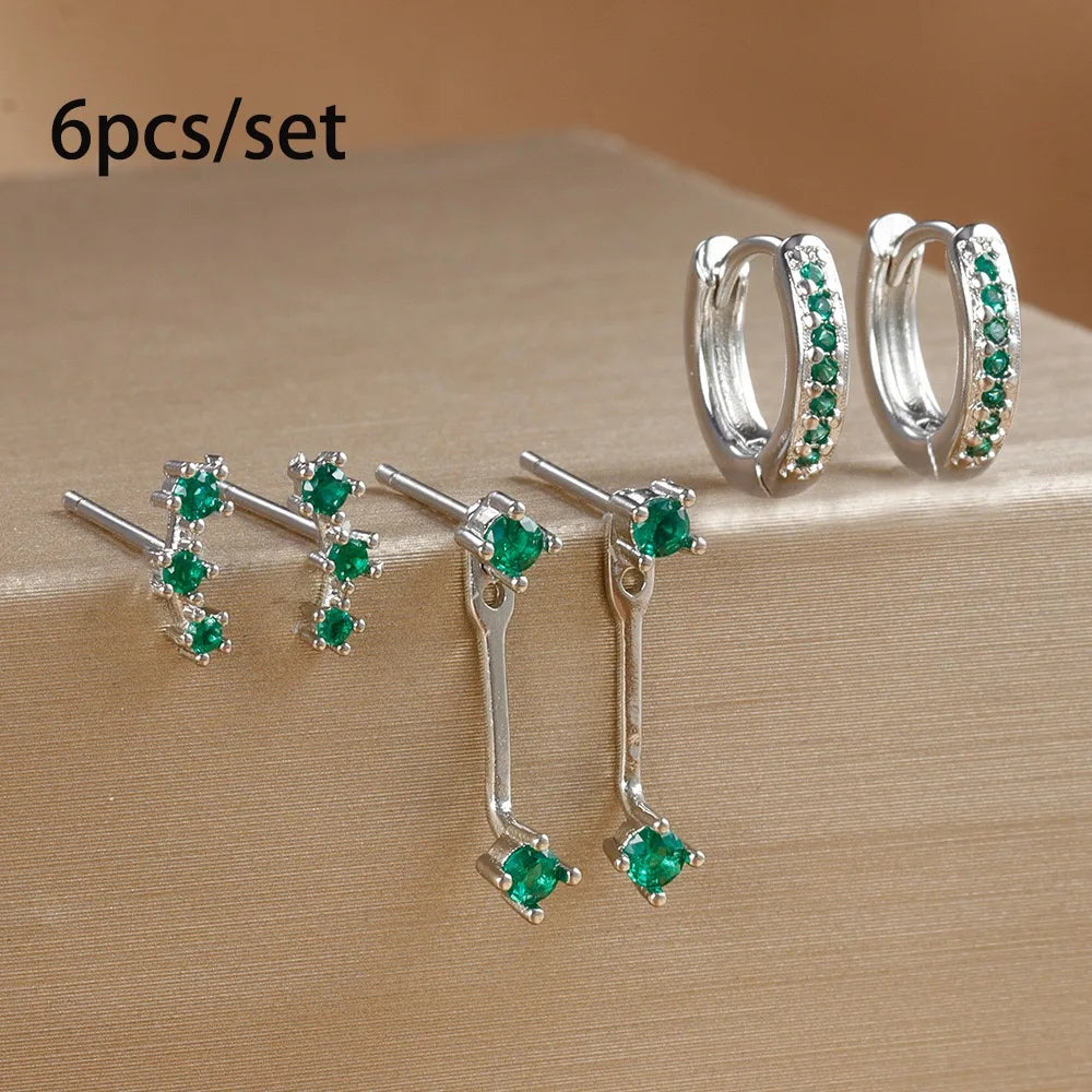 3 Earrings Set Stainless Steel