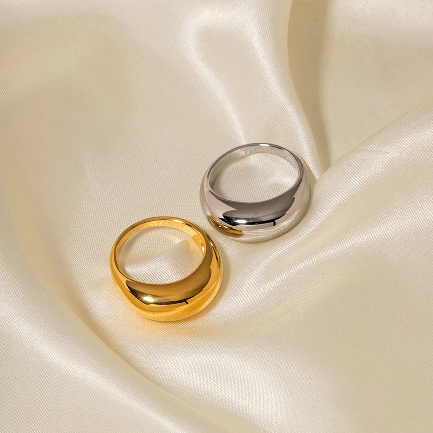 Simple Stainless Steel Rings