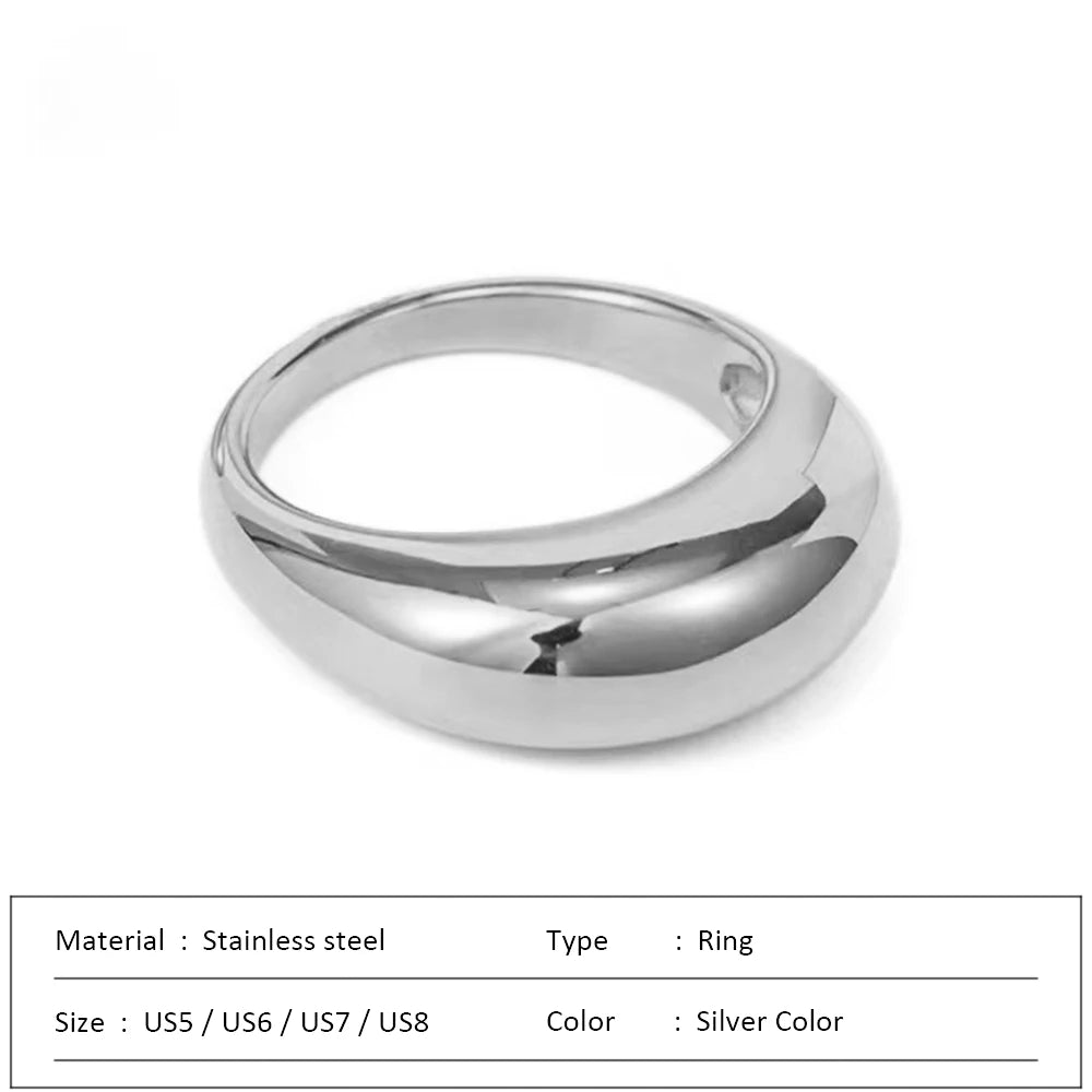 Simple Stainless Steel Rings