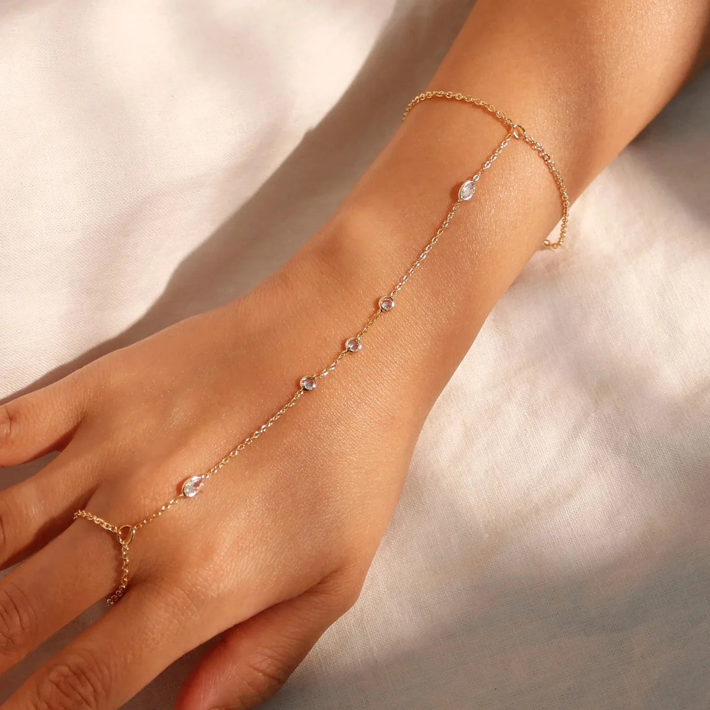 Stainless Steel Hand Chain Bracelet