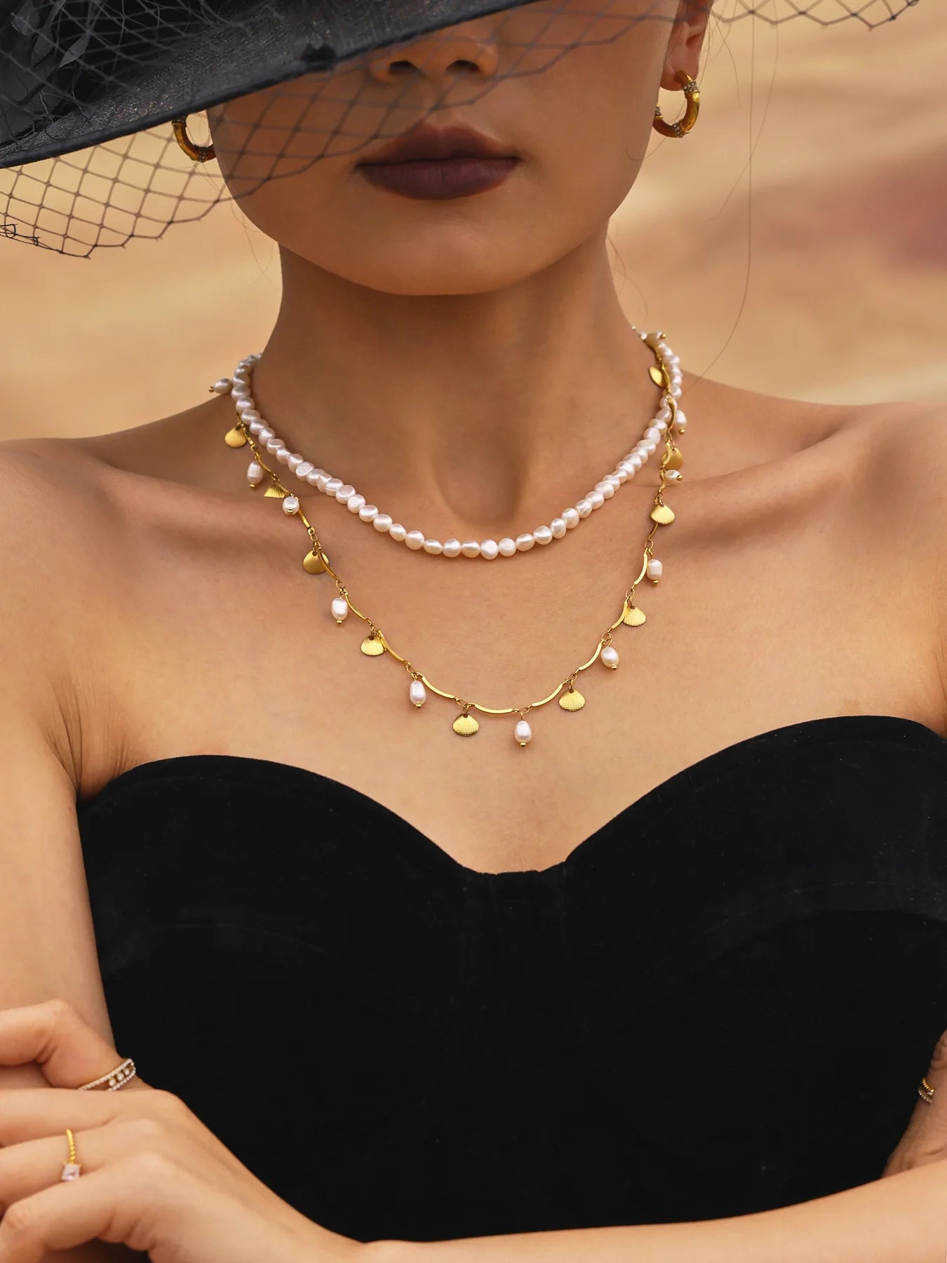 Luxury Stainless Steel Shell Pendant Necklace