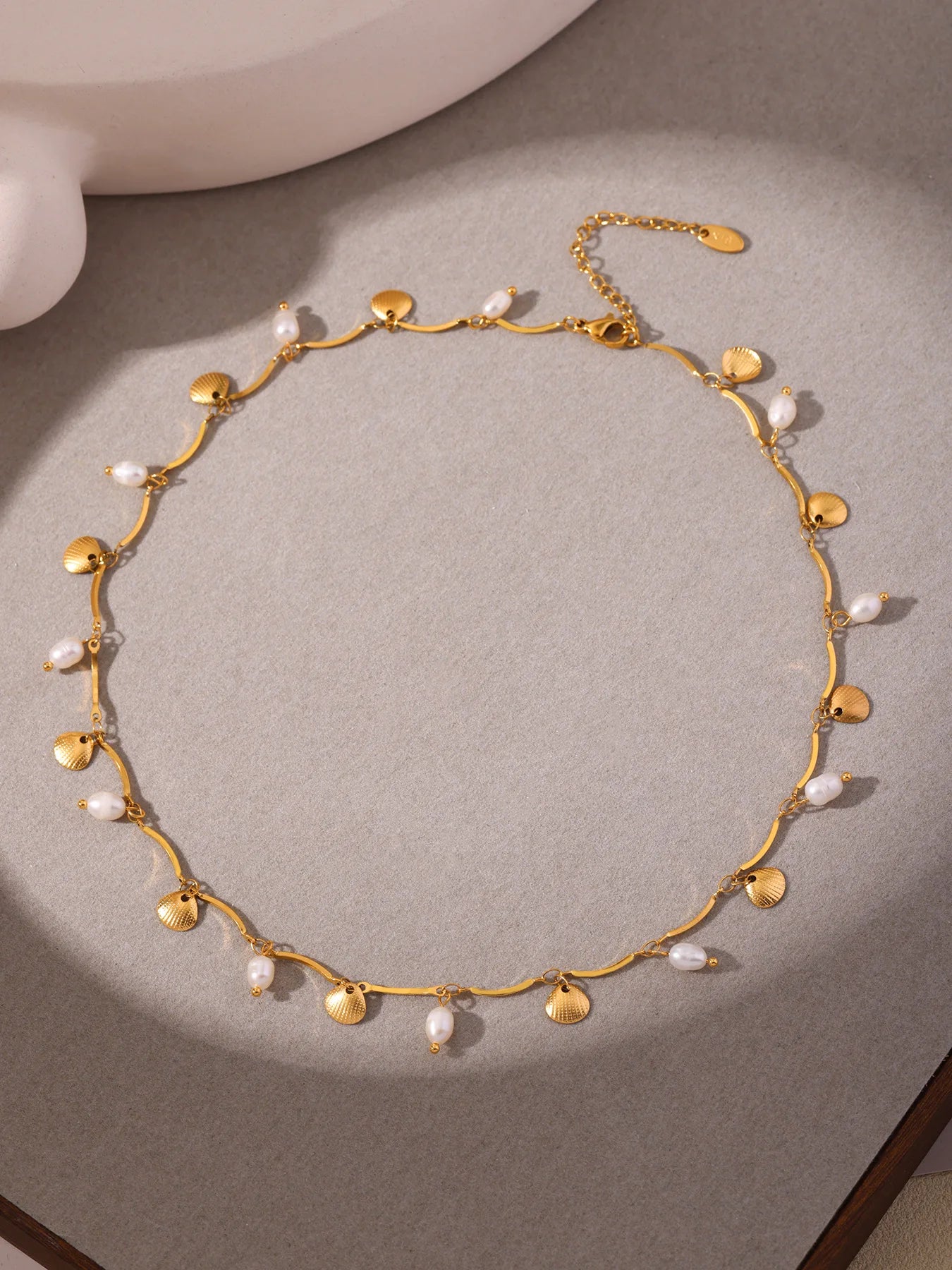 Luxury Stainless Steel Shell Pendant Necklace