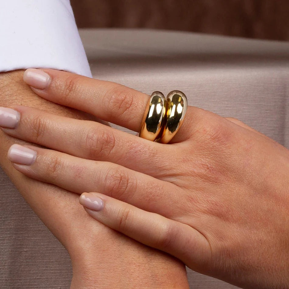 Simple Stainless Steel Rings