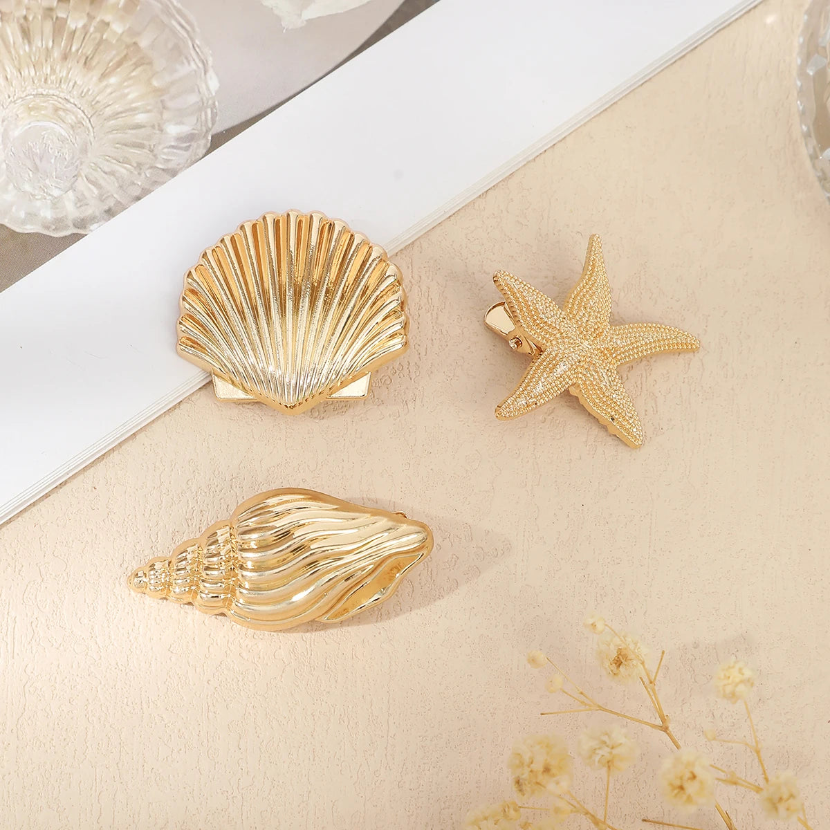 Shell Starfish Hair Clips