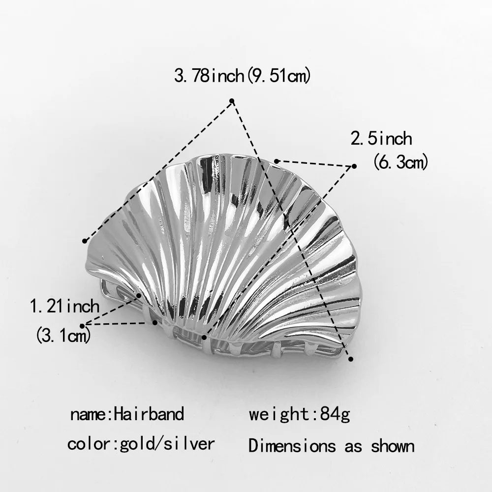 Metal Shell Shape Hair Claw Clips
