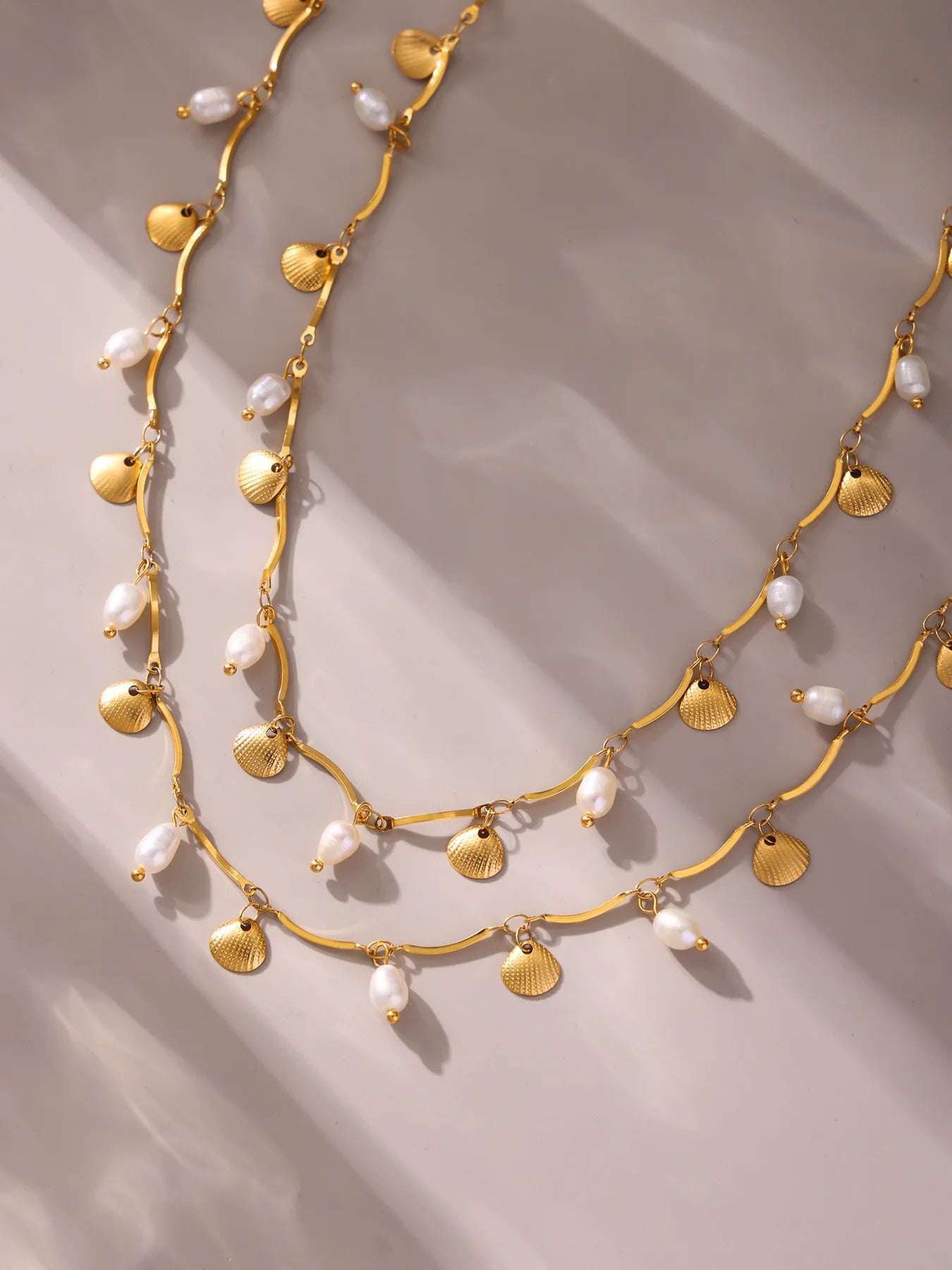 Luxury Stainless Steel Shell Pendant Necklace