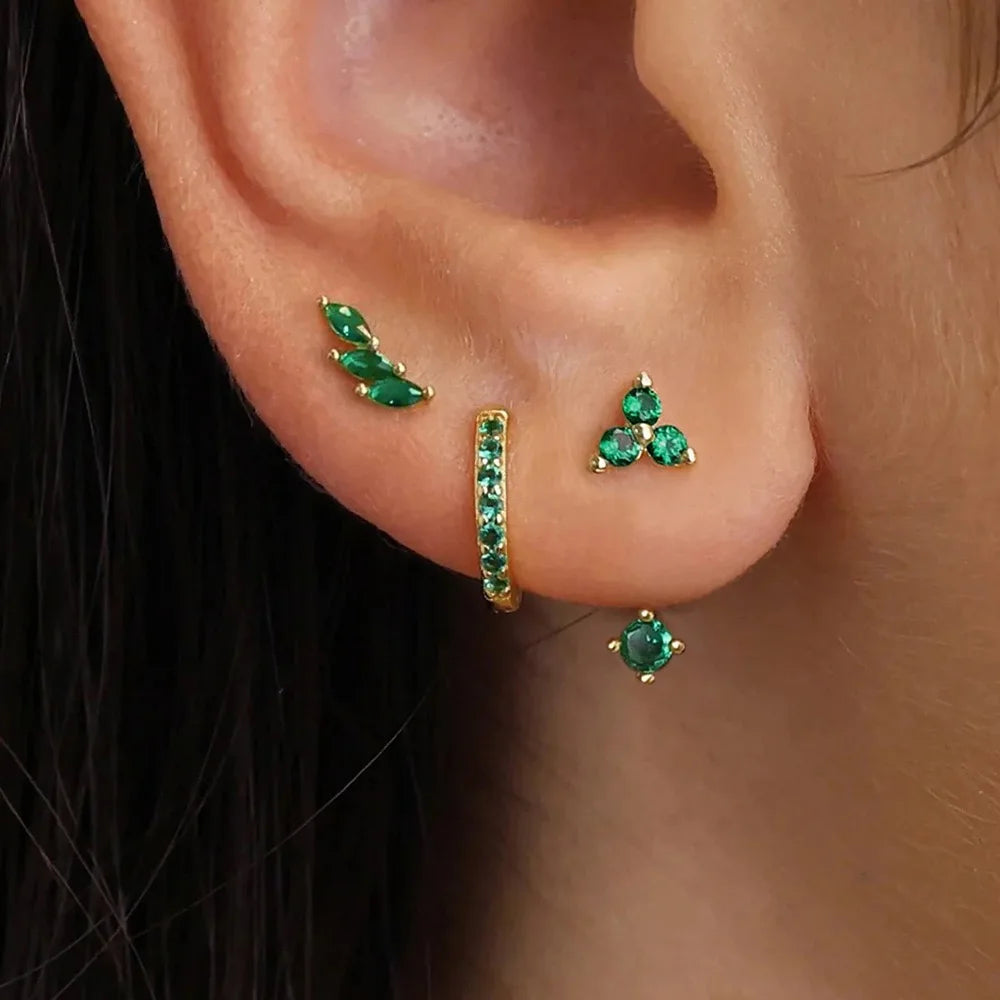 3 Earrings Set Stainless Steel