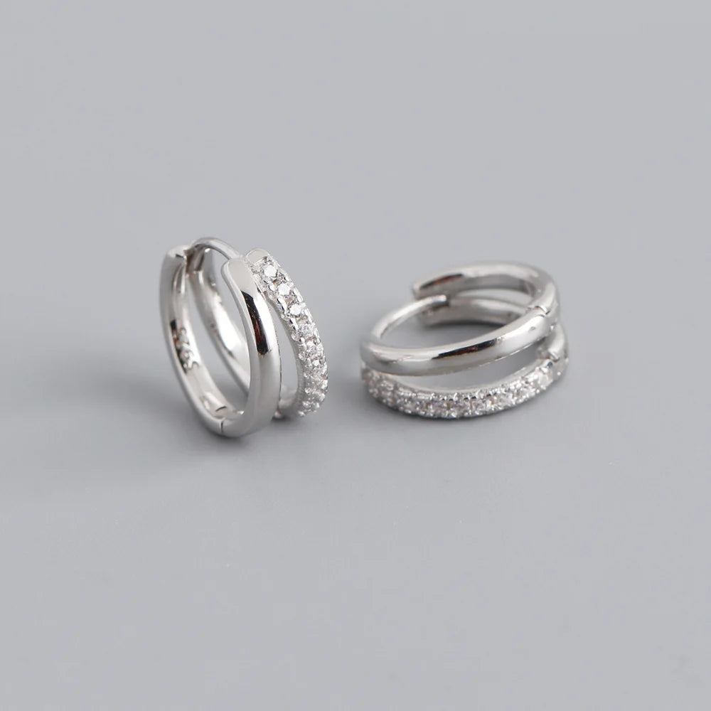 Stainless Steel  Star Hoops Earrings