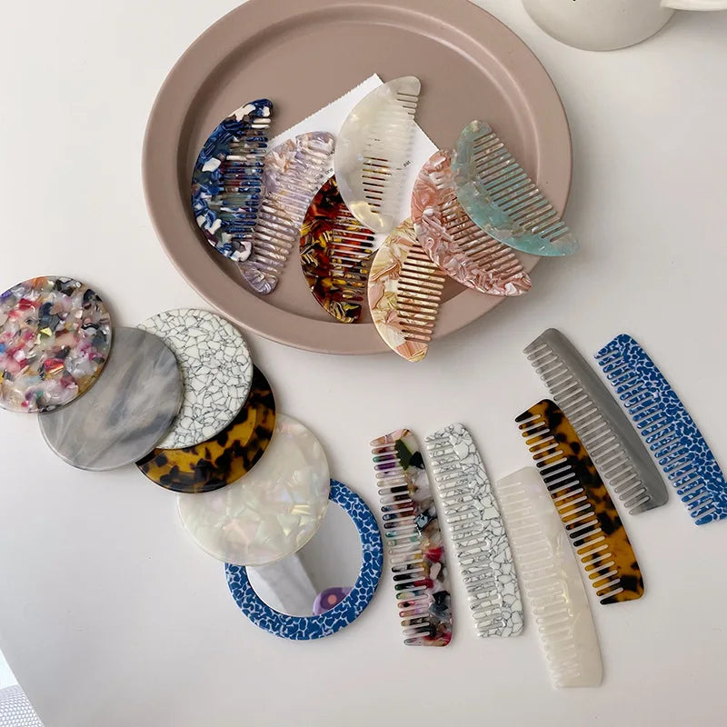 New Acetate Hair Combs Colorful