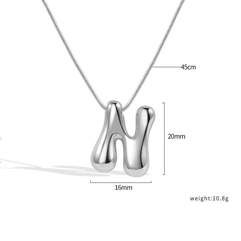 Sterling Silver Letter Necklace