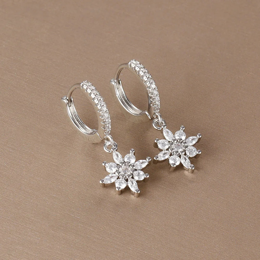 Luxury Stainless Steel Star Dangle Earrings