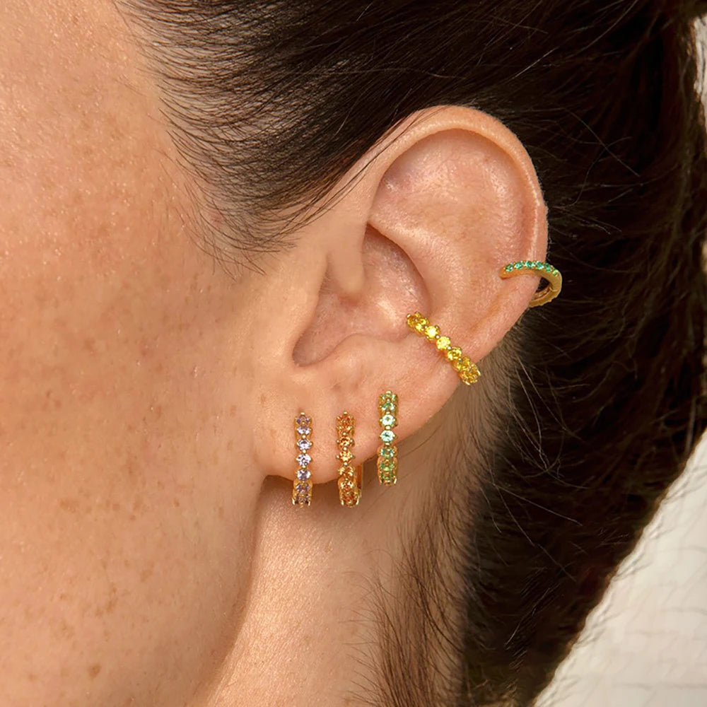 Luxury Stainless Steel  Small Hoop Earrings