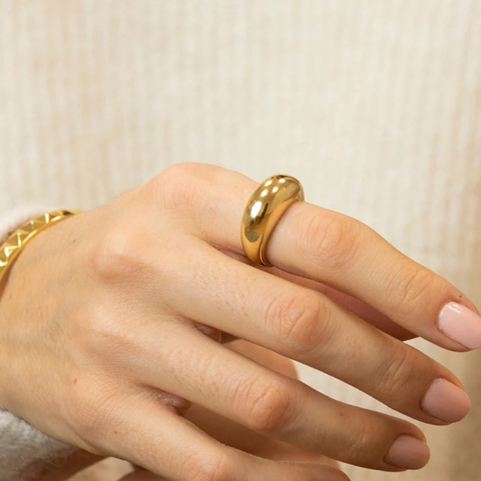 Simple Stainless Steel Rings