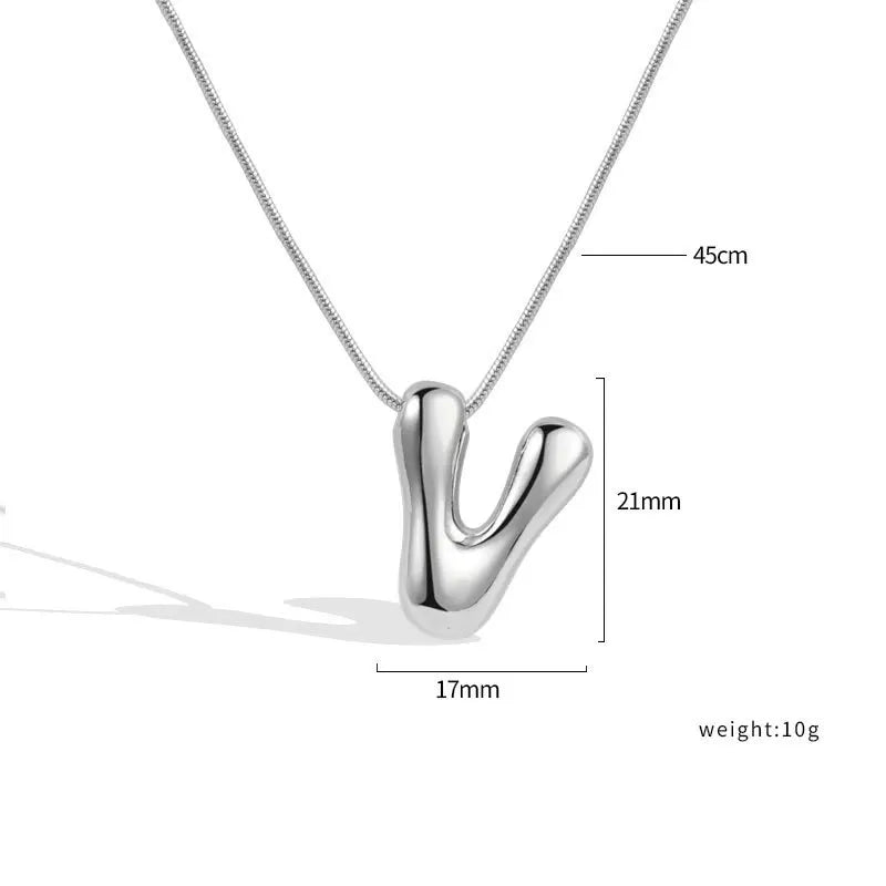Sterling Silver Letter Necklace