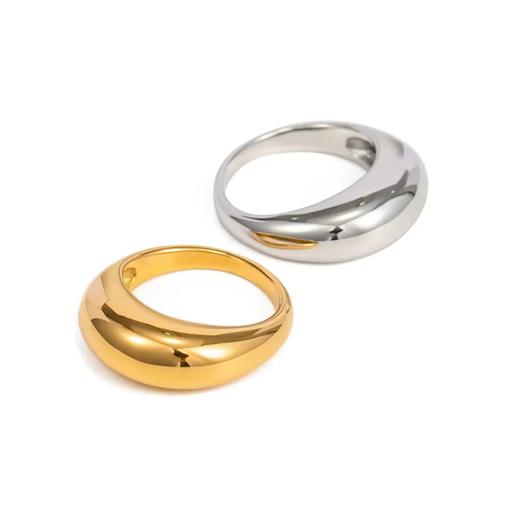 Simple Stainless Steel Rings