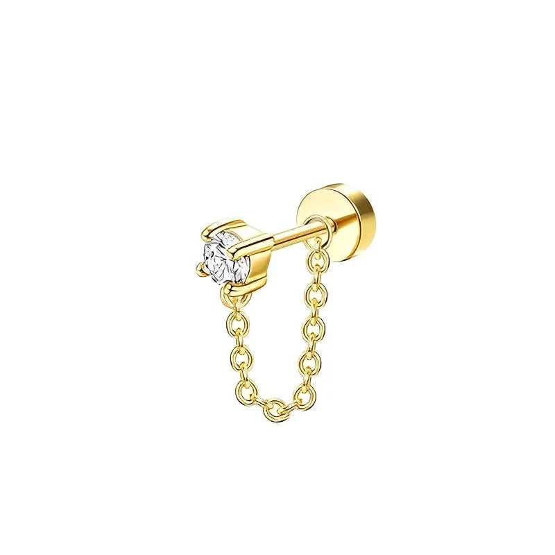 1pc Earrings for Sensitive Ears Stainless Steel