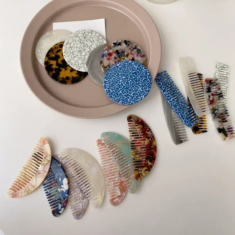 New Acetate Hair Combs Colorful