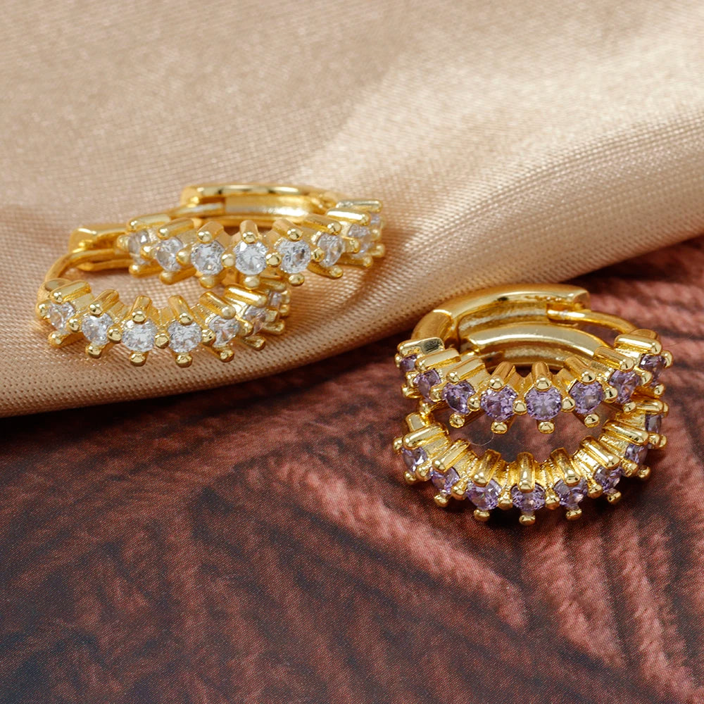 Luxury Stainless Steel  Small Hoop Earrings