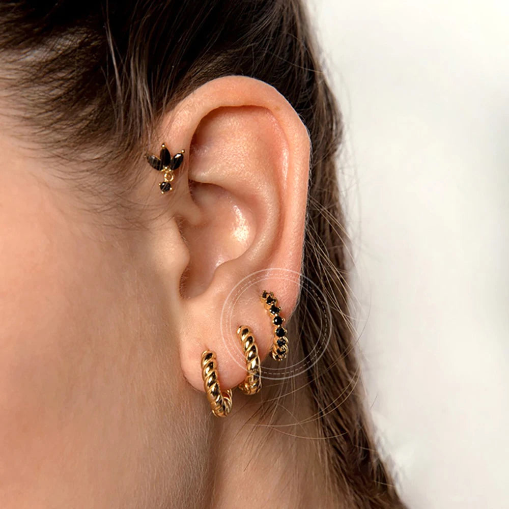 Luxury Stainless Steel  Small Hoop Earrings