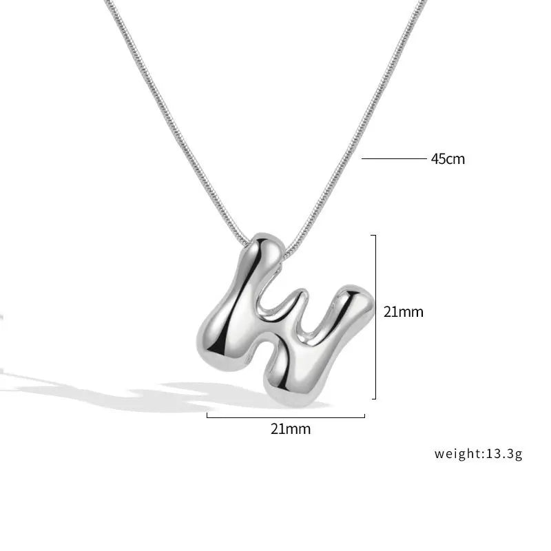Sterling Silver Letter Necklace