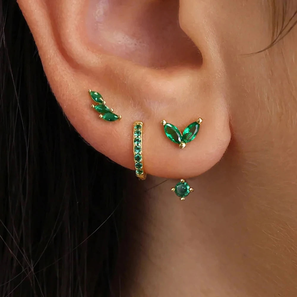 3 Earrings Set Stainless Steel