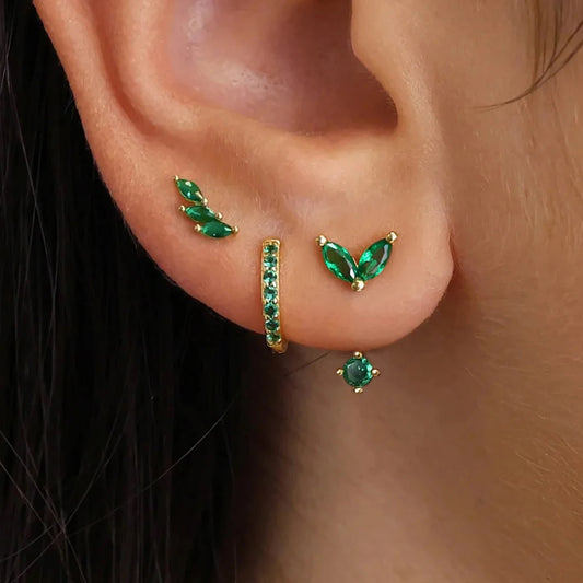 3 Earrings Set Stainless Steel