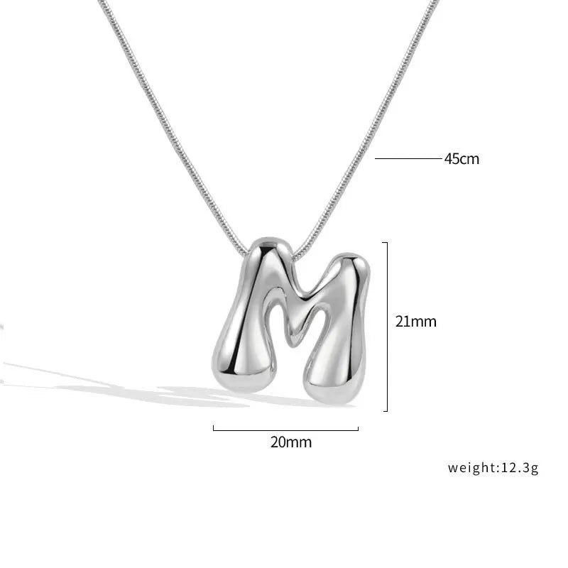 Sterling Silver Letter Necklace