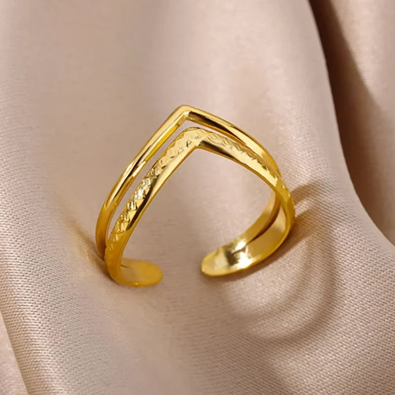 Elegant Stainless Steel  Rings
