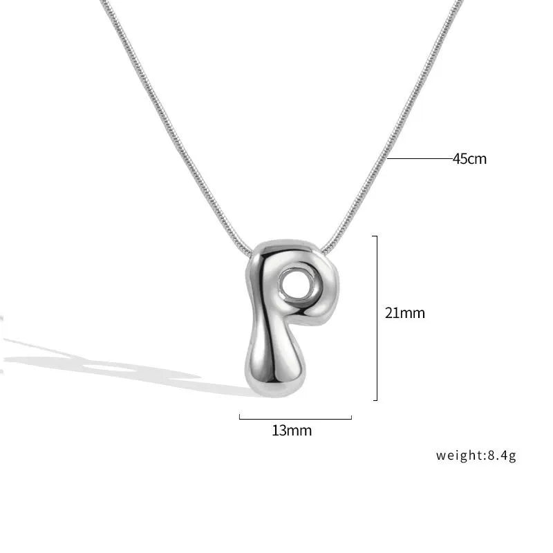 Sterling Silver Letter Necklace