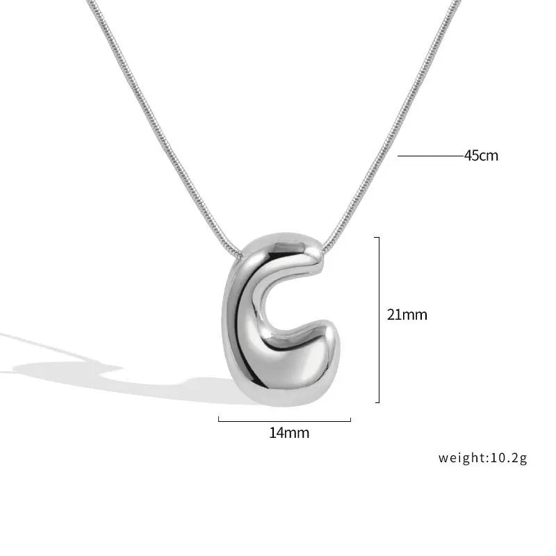 Sterling Silver Letter Necklace