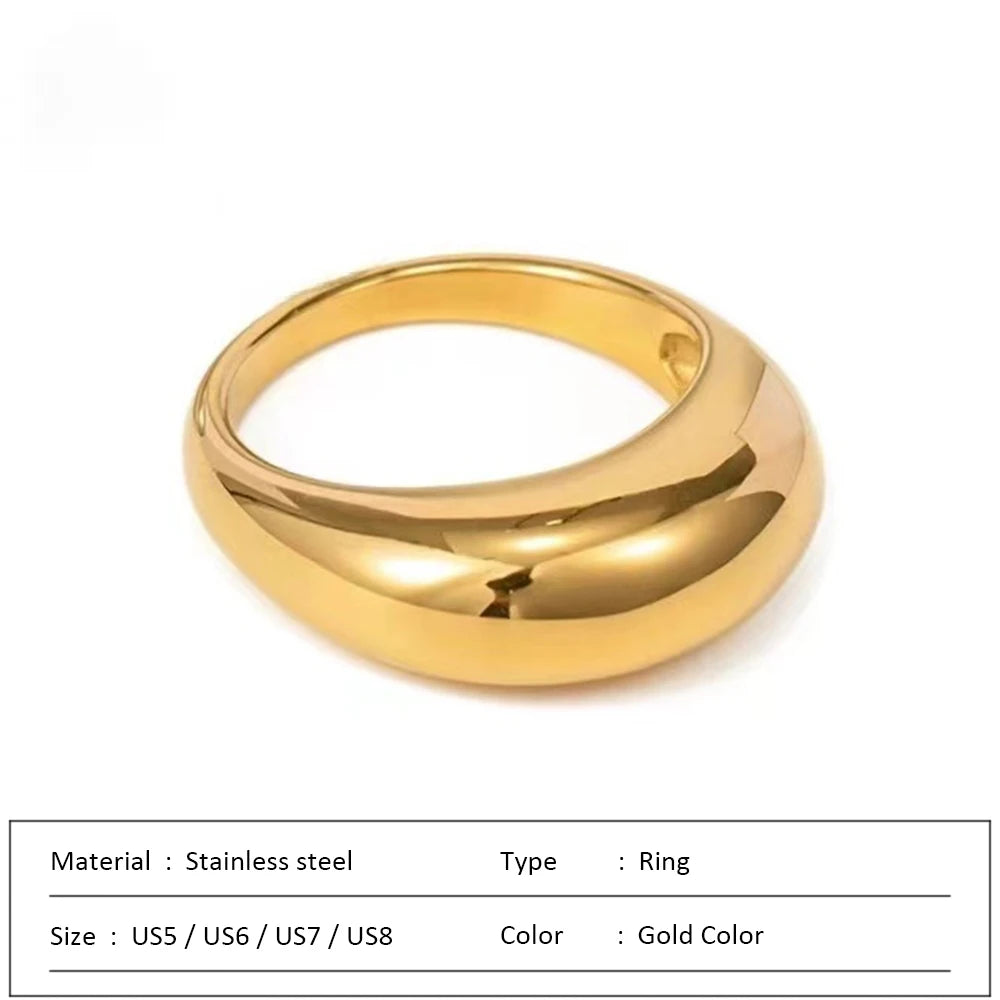 Simple Stainless Steel Rings