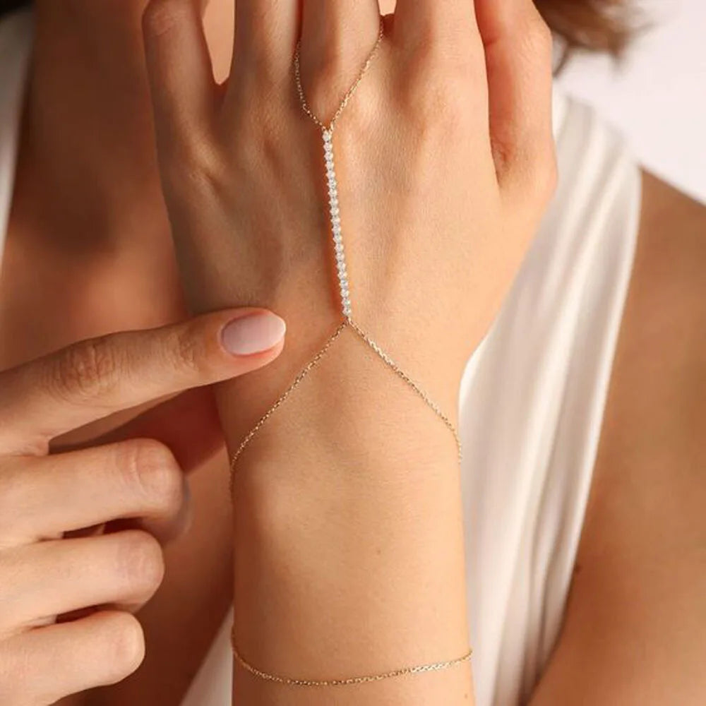 Stainless Steel Hand Chain Bracelet
