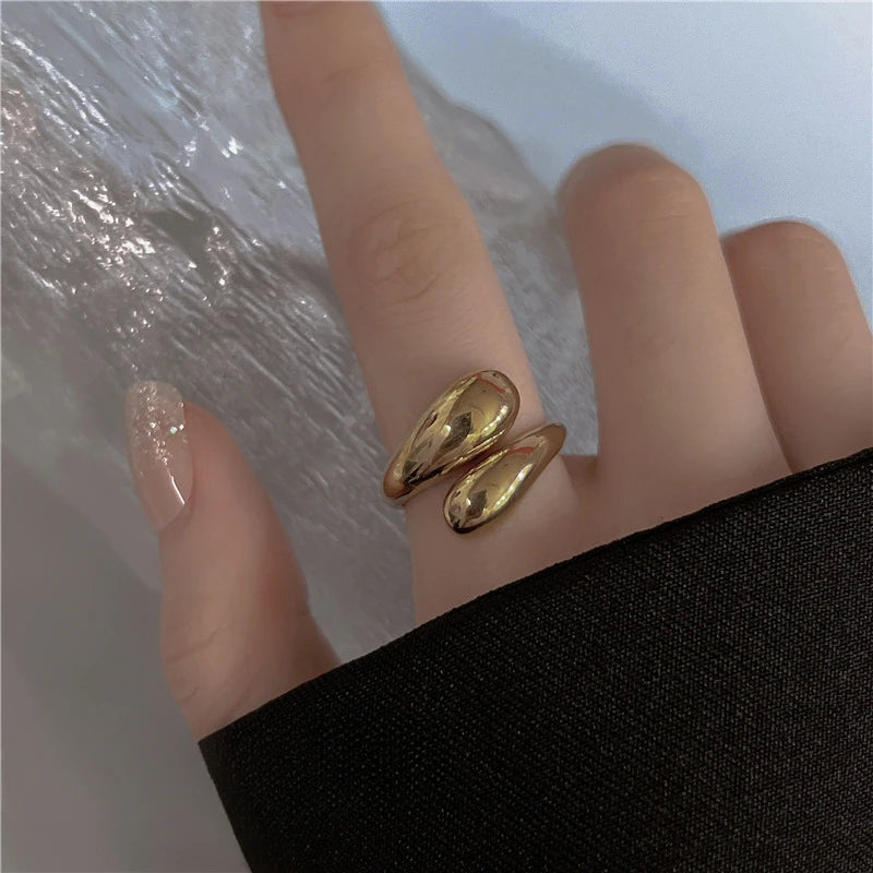 Stainless Steel Smooth Double Ball Beads Rings