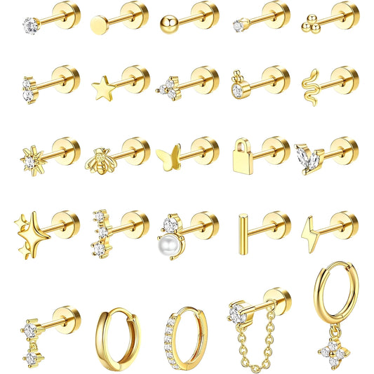1pc Earrings for Sensitive Ears Stainless Steel