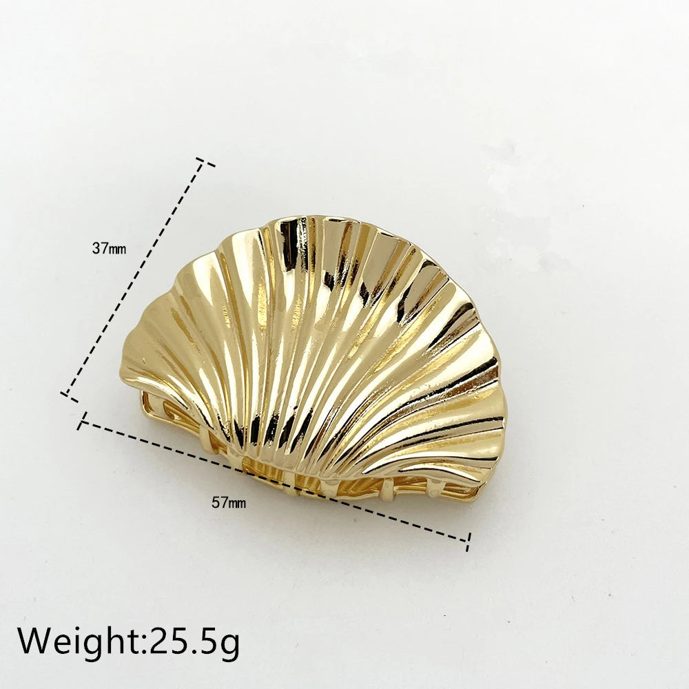 Metal Shell Shape Hair Claw Clips