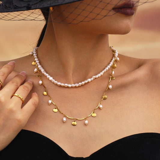 Luxury Stainless Steel Shell Pendant Necklace