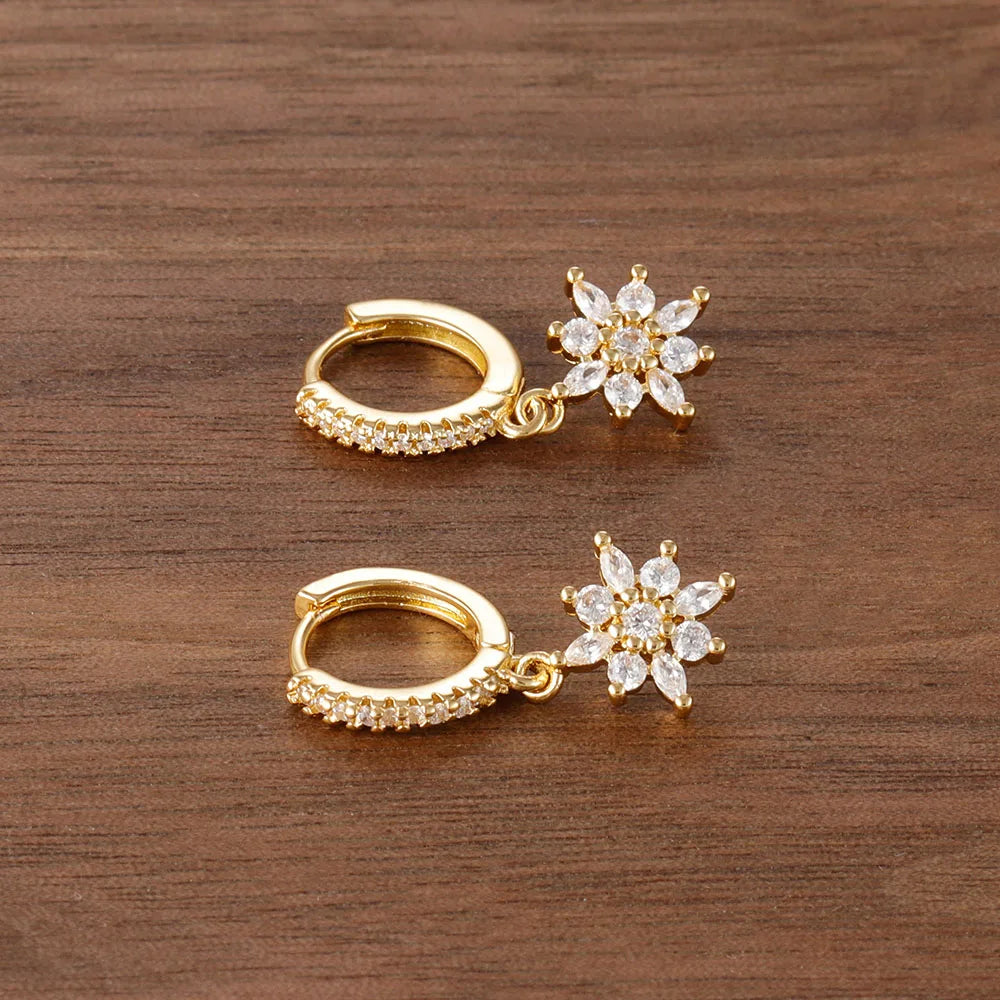 Luxury Stainless Steel Star Dangle Earrings