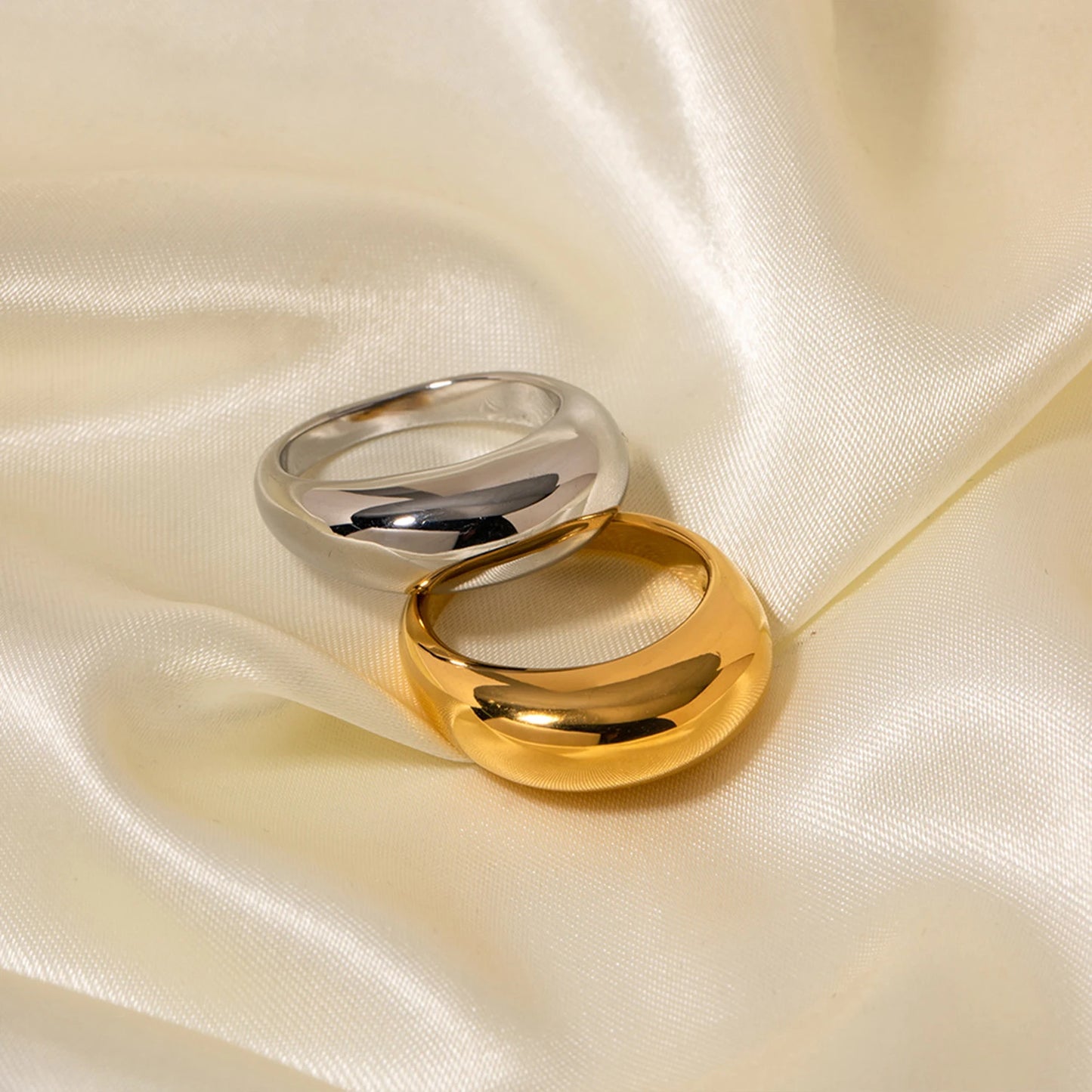 Simple Stainless Steel Rings