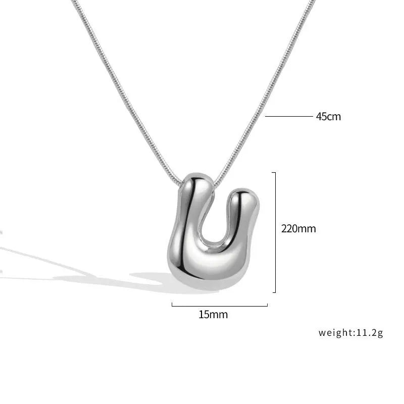Sterling Silver Letter Necklace