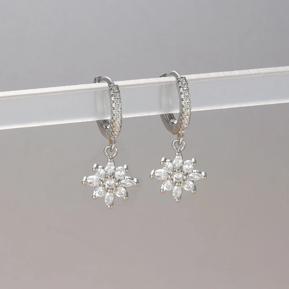 Luxury Stainless Steel Star Dangle Earrings