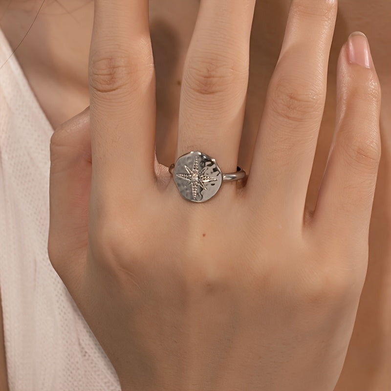 Stainless Steel Star Ring